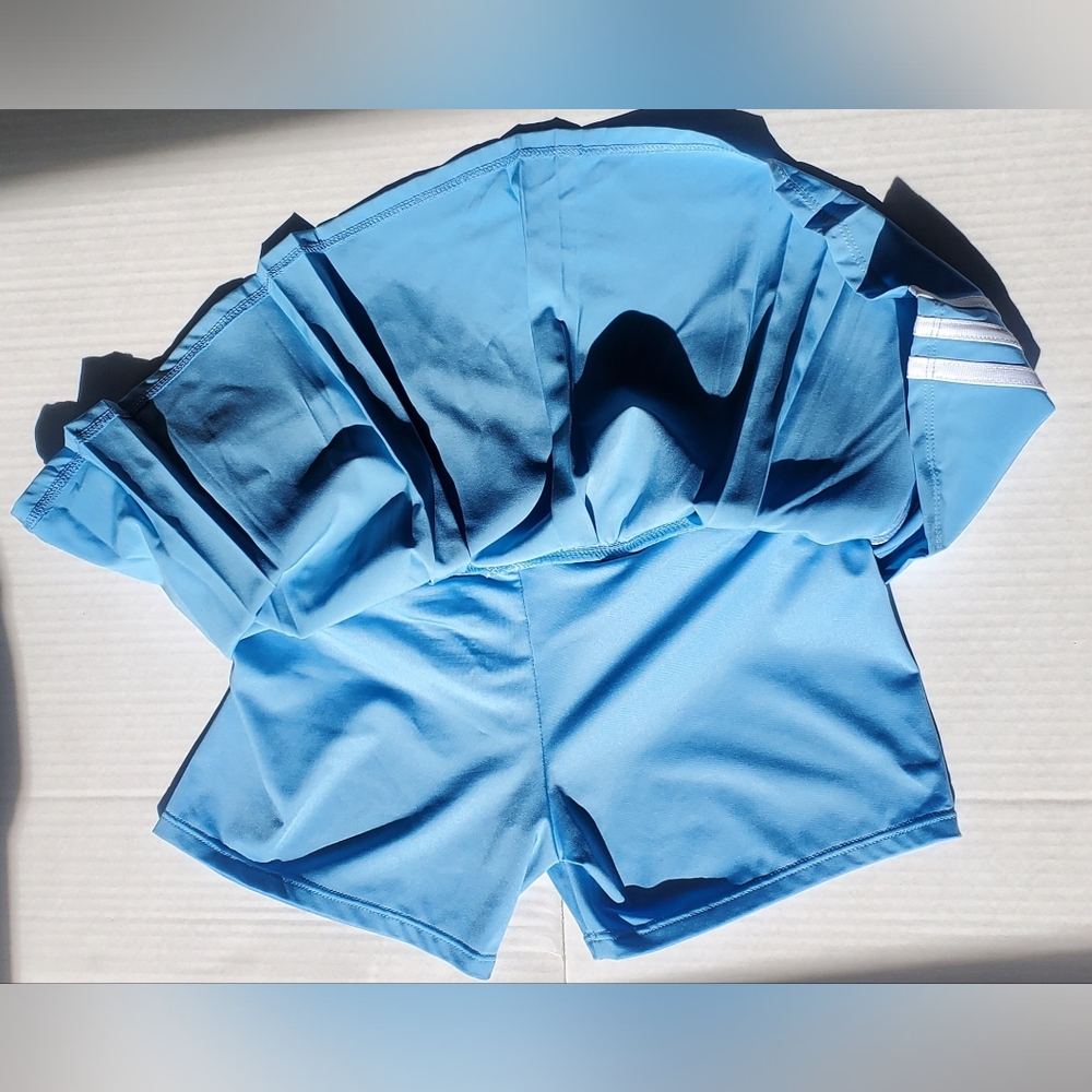 Adidas Big Kids Girls Skort Sz L/14 Lt Blue - Picture 9 of 13